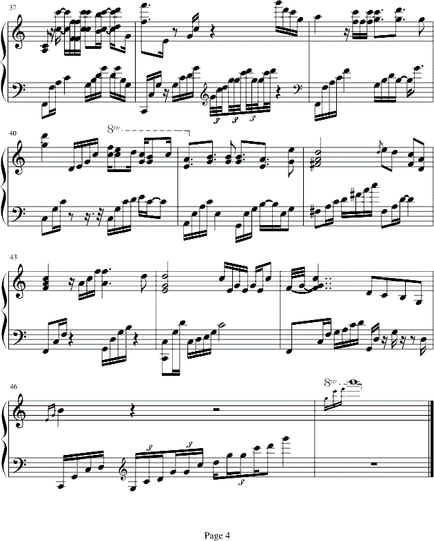 保护色张韶涵钢琴谱