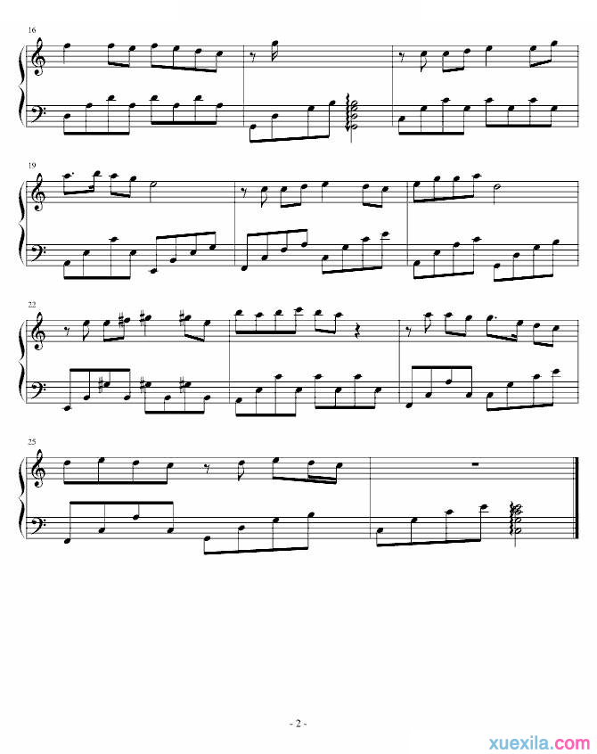 胡歌逍遥叹钢琴谱