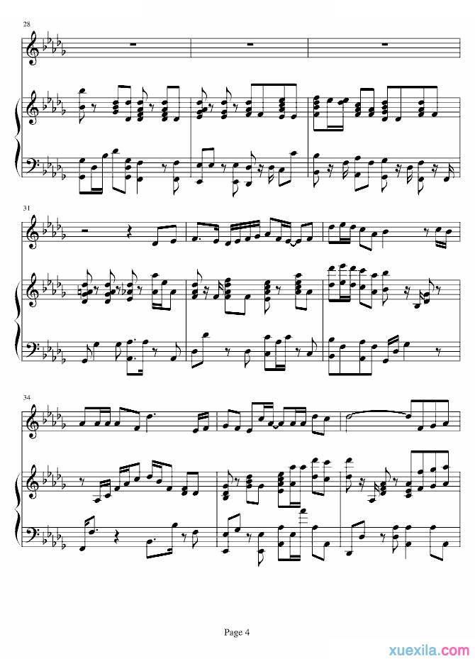 黎明一言为定钢琴谱完整版