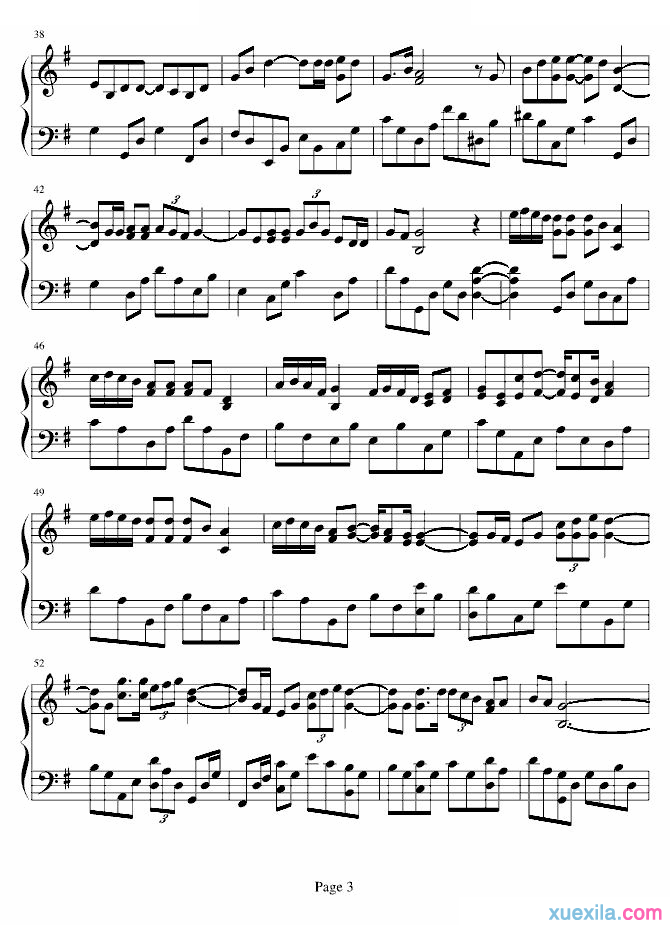 陈奕迅人来人往钢琴谱