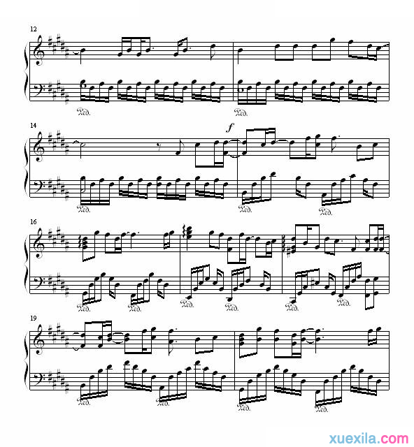 周杰伦发如雪钢琴谱