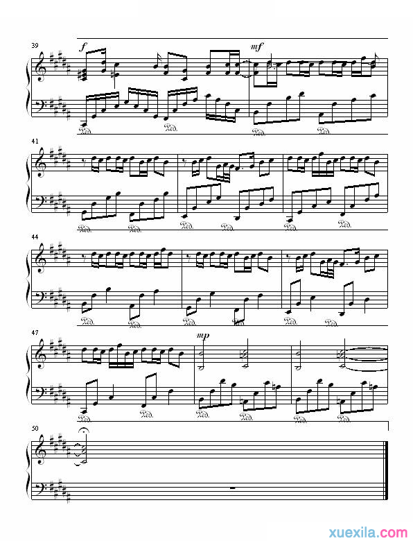 周杰伦发如雪钢琴谱