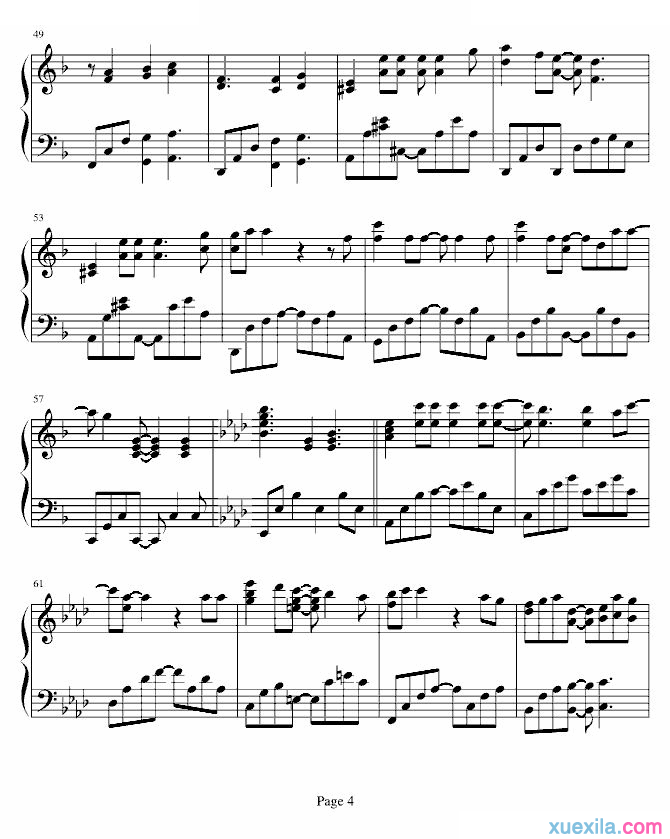 梁静茹我还记得钢琴谱