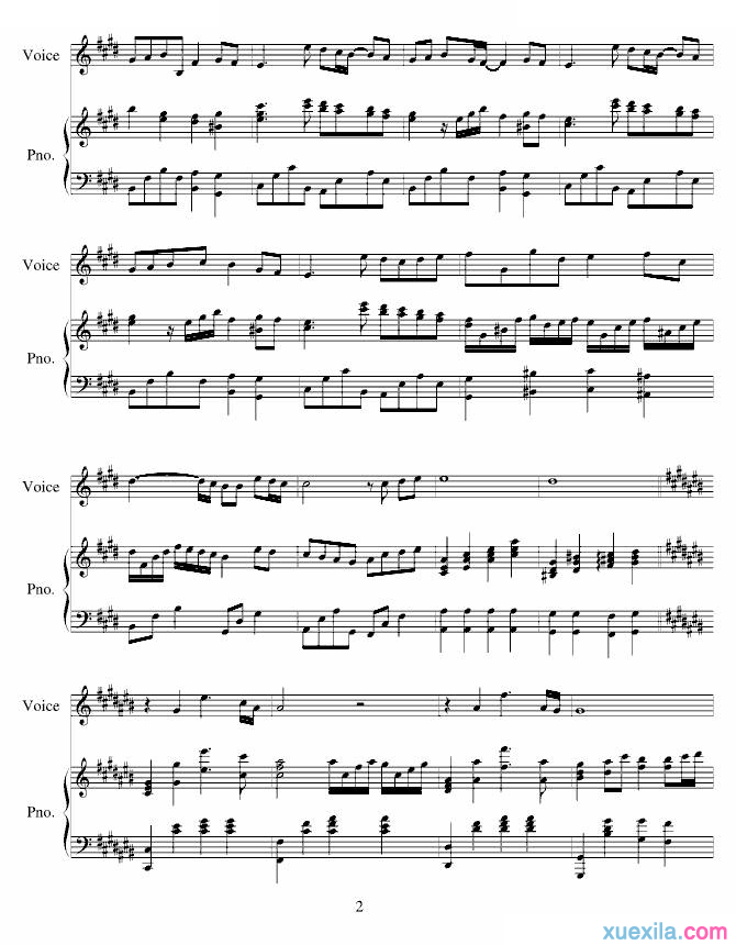 张学友你的名字我的姓氏钢琴谱