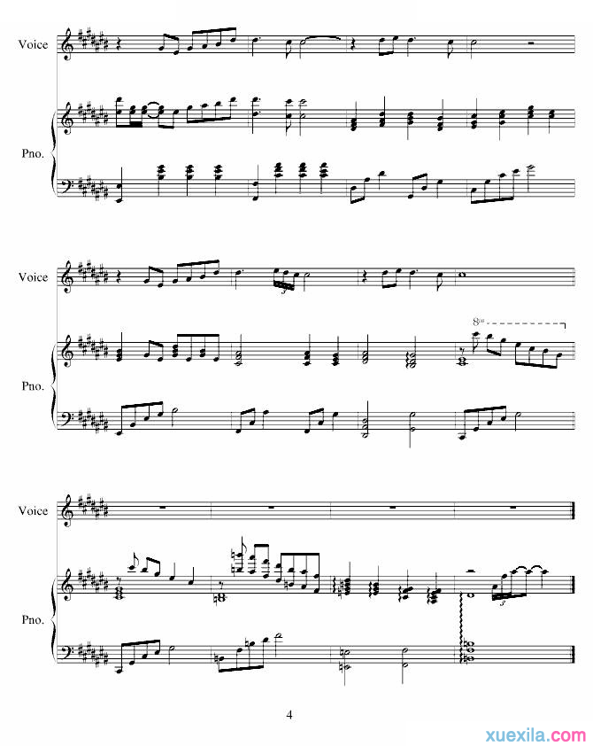 张学友你的名字我的姓氏钢琴谱