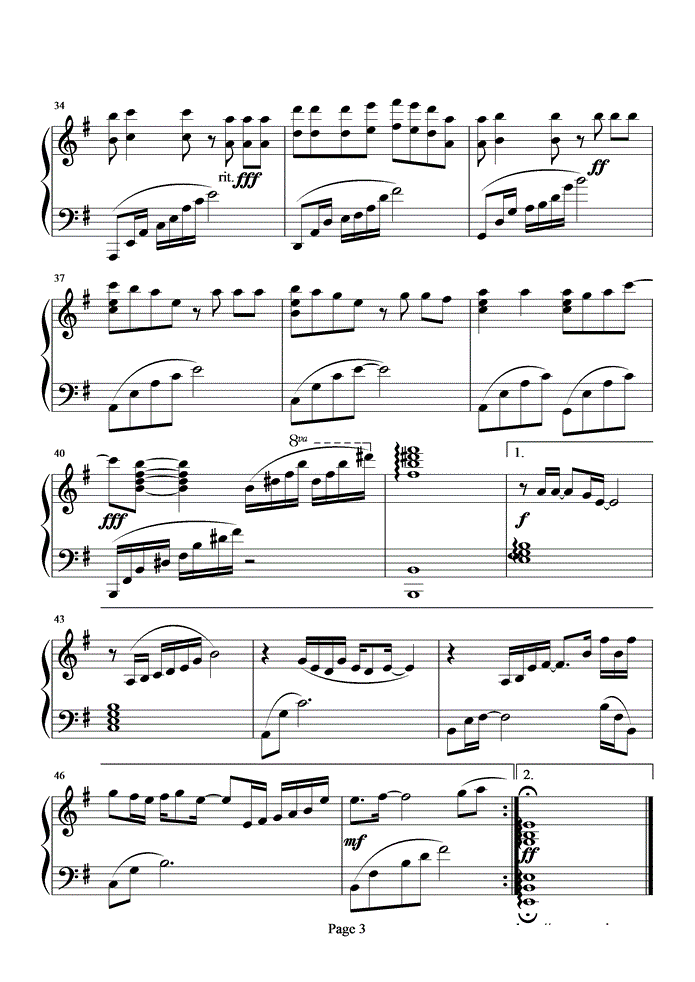 孙楠只要有你钢琴谱