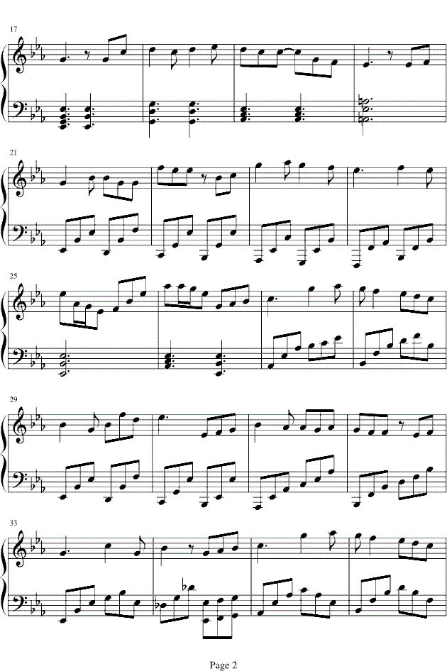 侧田硬钢琴谱完整版