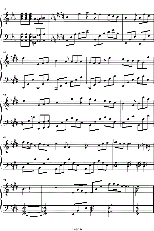 侧田硬钢琴谱完整版