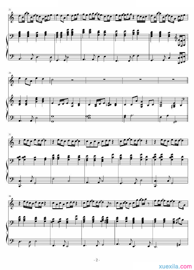 周杰伦心雨钢琴谱