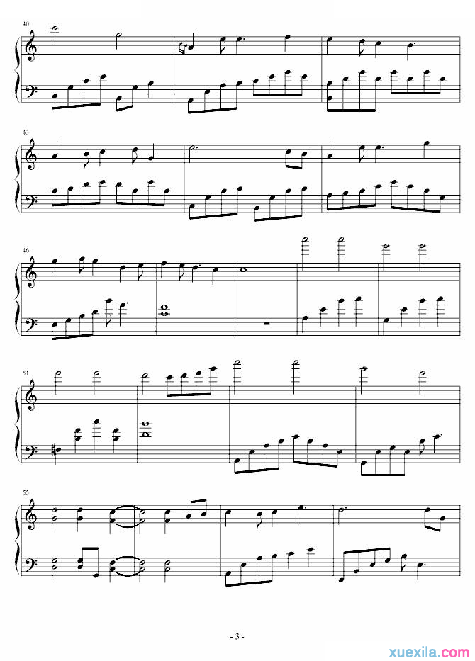 李雅薇我们的纪念钢琴谱