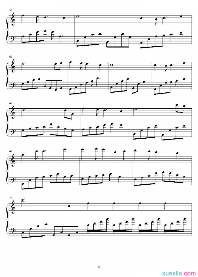 李雅薇我们的纪念钢琴谱