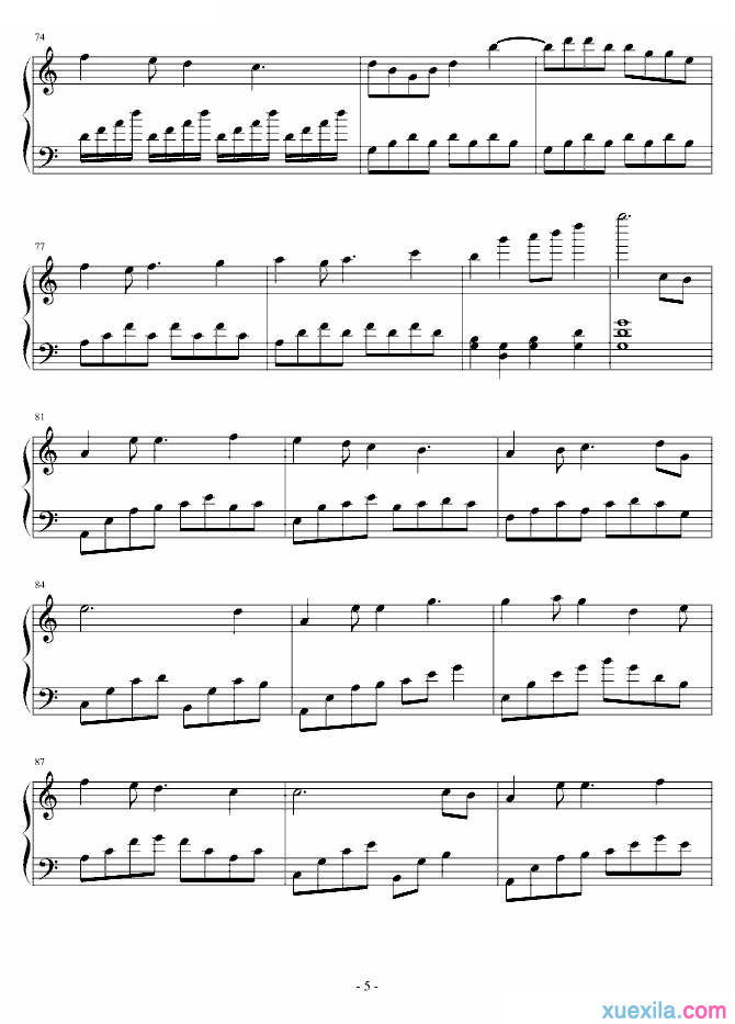 李雅薇我们的纪念钢琴谱