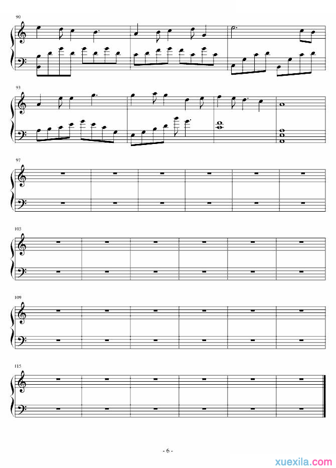 李雅薇我们的纪念钢琴谱