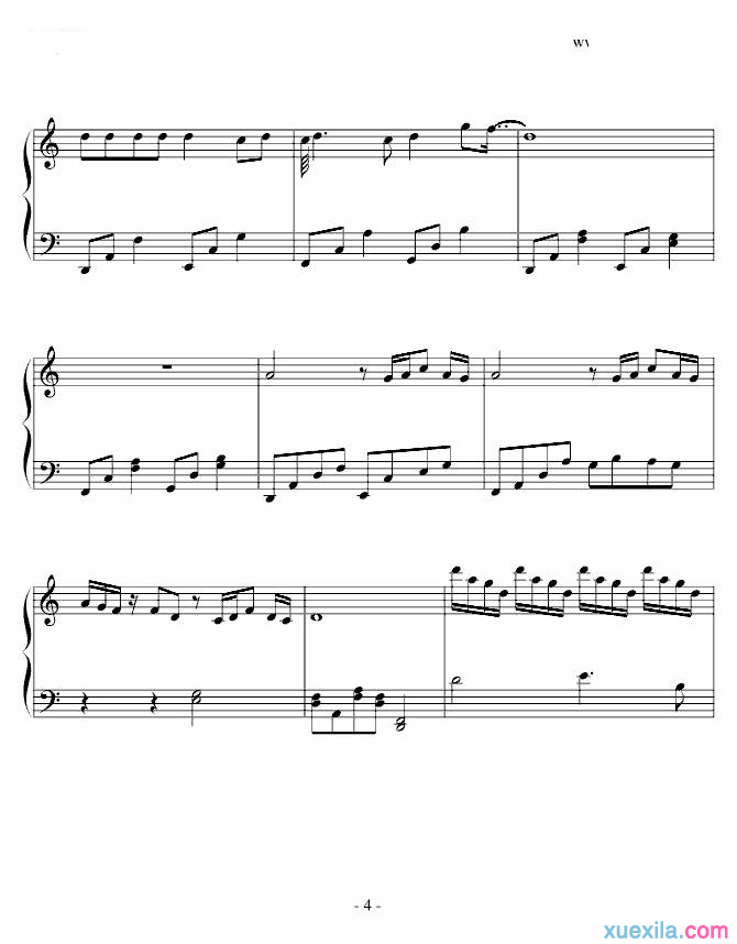 周杰伦梯田钢琴谱