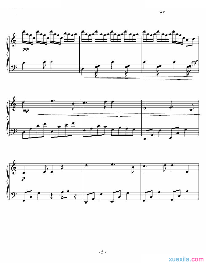 周杰伦梯田钢琴谱