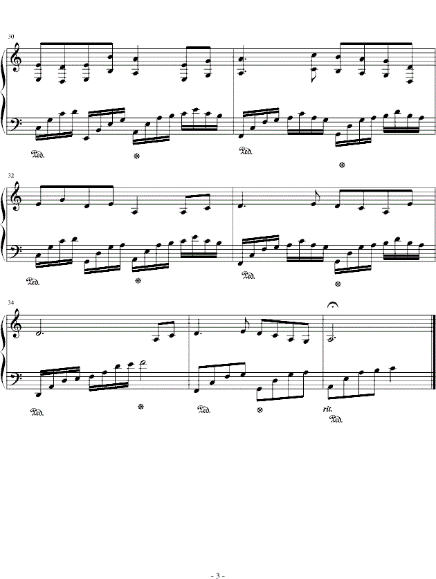 徐怀钰的分飞钢琴谱完整版