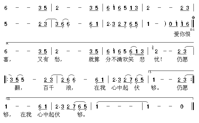 上海滩同名电视剧主歌词歌谱