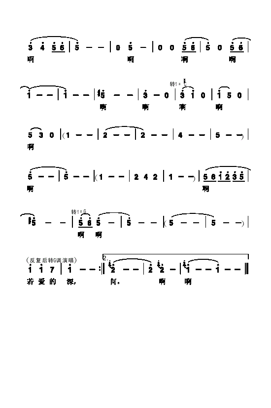 林忆莲伤痕简谱