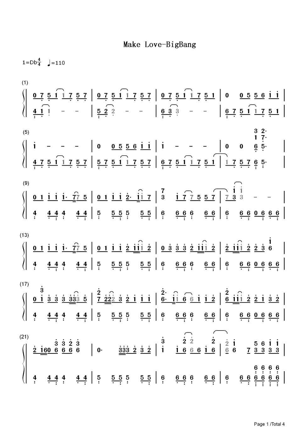make love简谱完整版