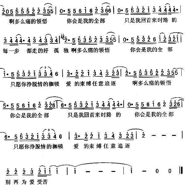 领悟简谱辛晓琪