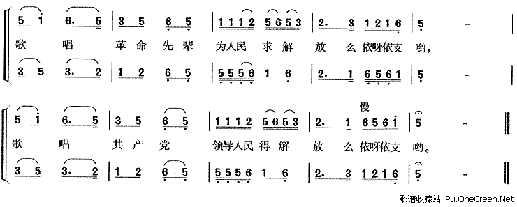 湖南民歌浏阳河简谱歌词