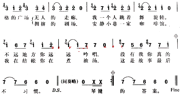 布拉格广场简谱_蔡依林布拉格广场歌词简谱