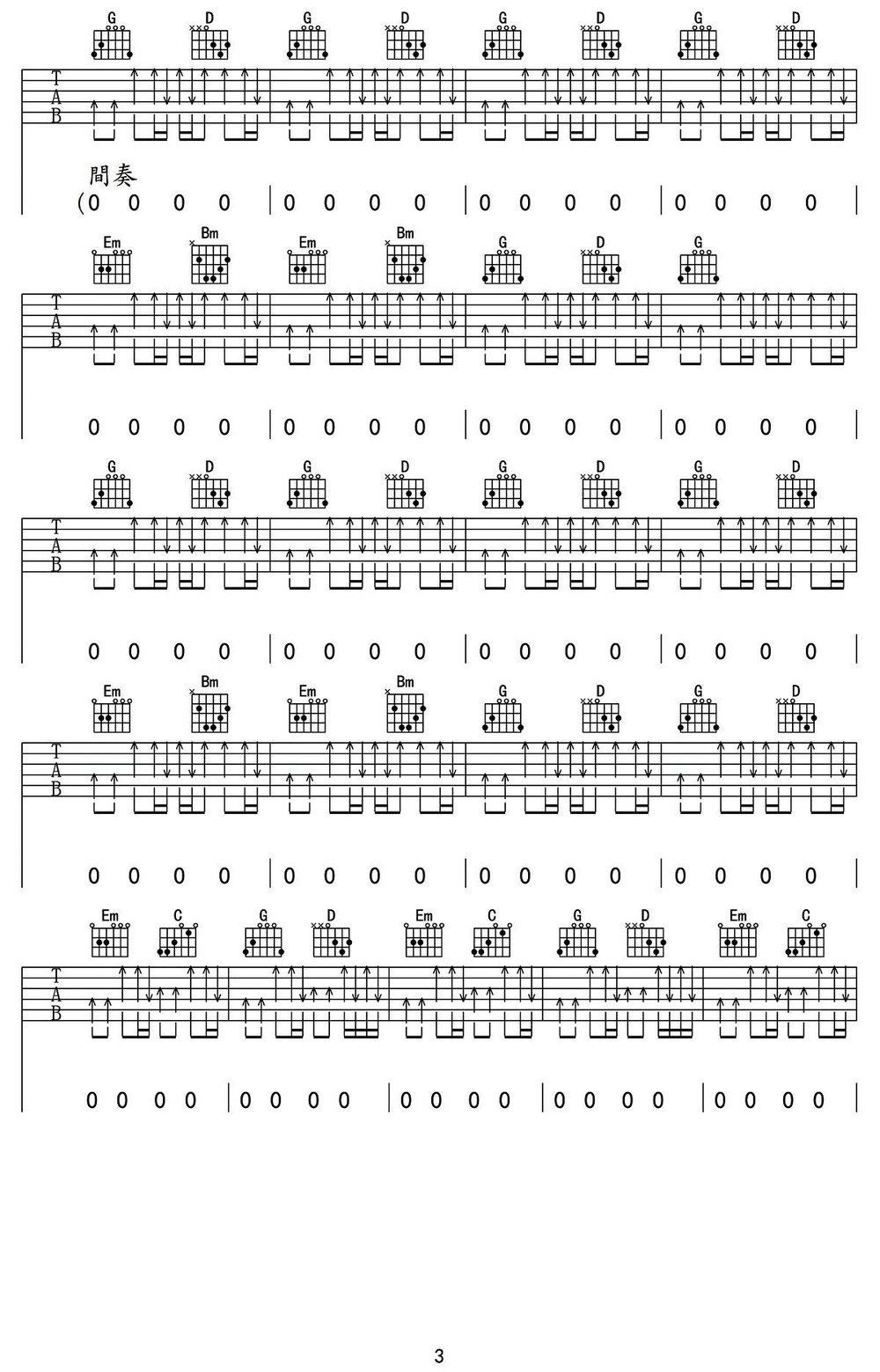 平凡之路简谱_《后会无期》主题曲平凡之路吉他谱