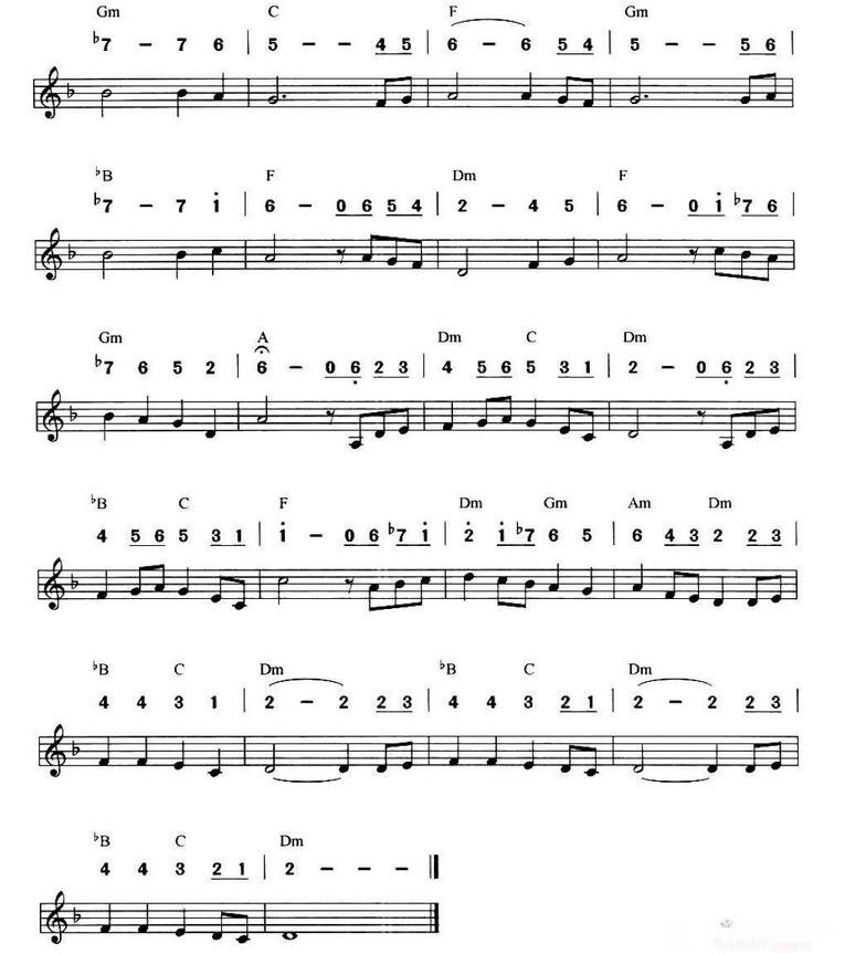 班得瑞童年口琴简谱