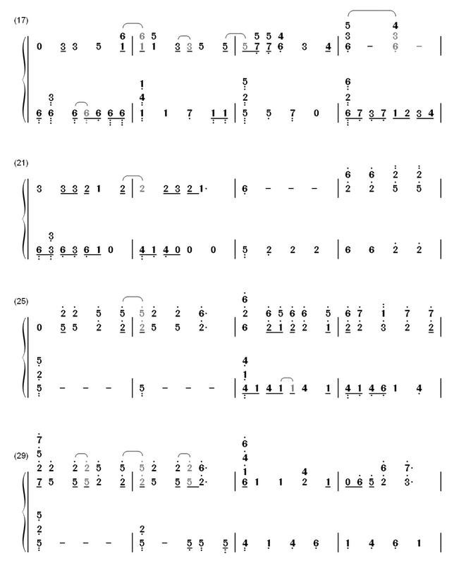 Let It Go完整版简谱带歌词