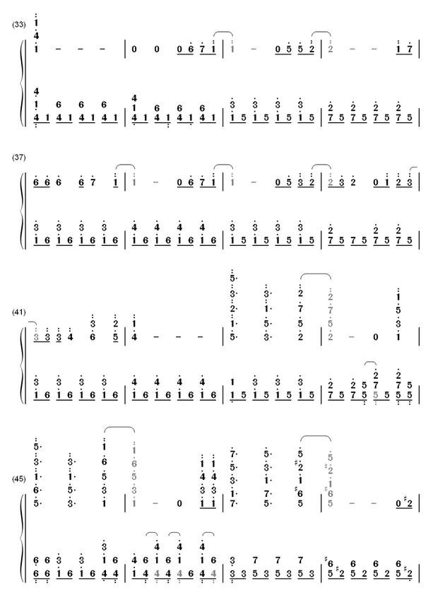 Let It Go完整版简谱带歌词