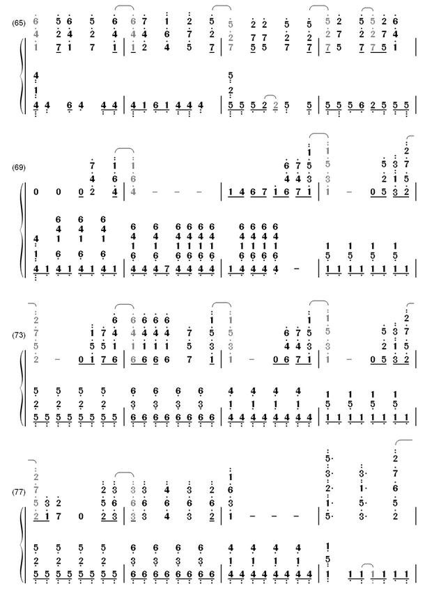 Let It Go完整版简谱带歌词