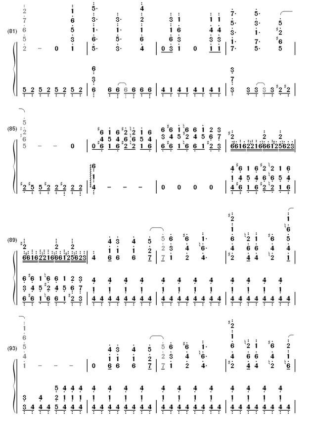 Let It Go完整版简谱带歌词