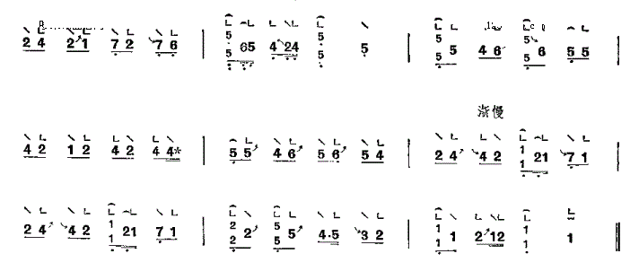 莲花浮记古筝谱