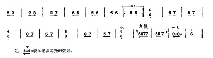 粉蝶采花古筝谱