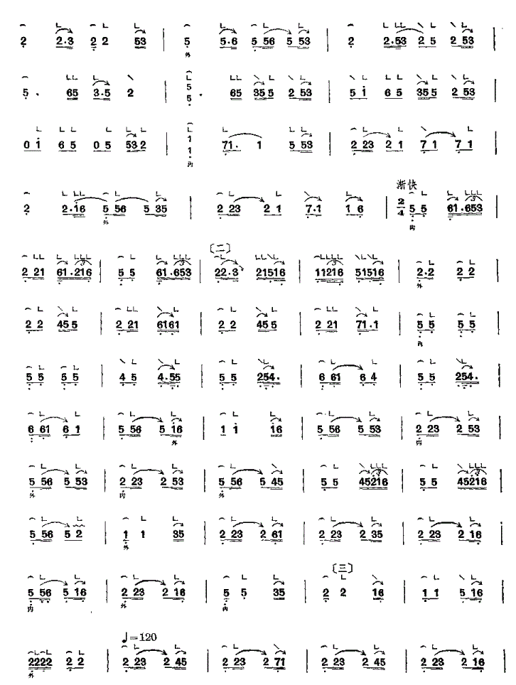 蕉窗夜雨古筝谱