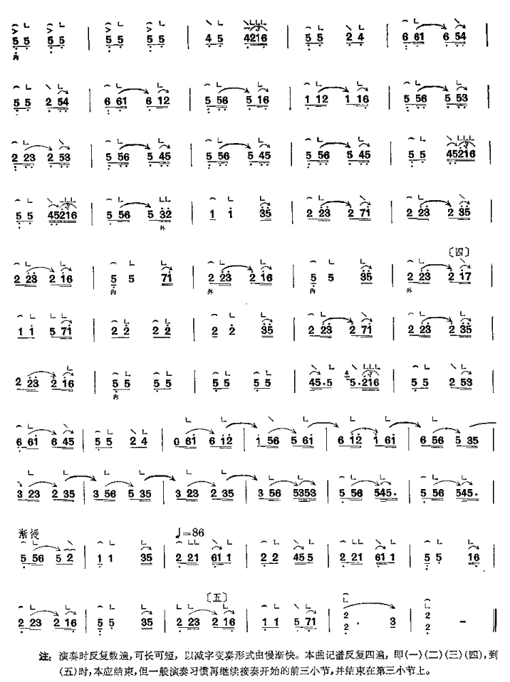 蕉窗夜雨古筝谱