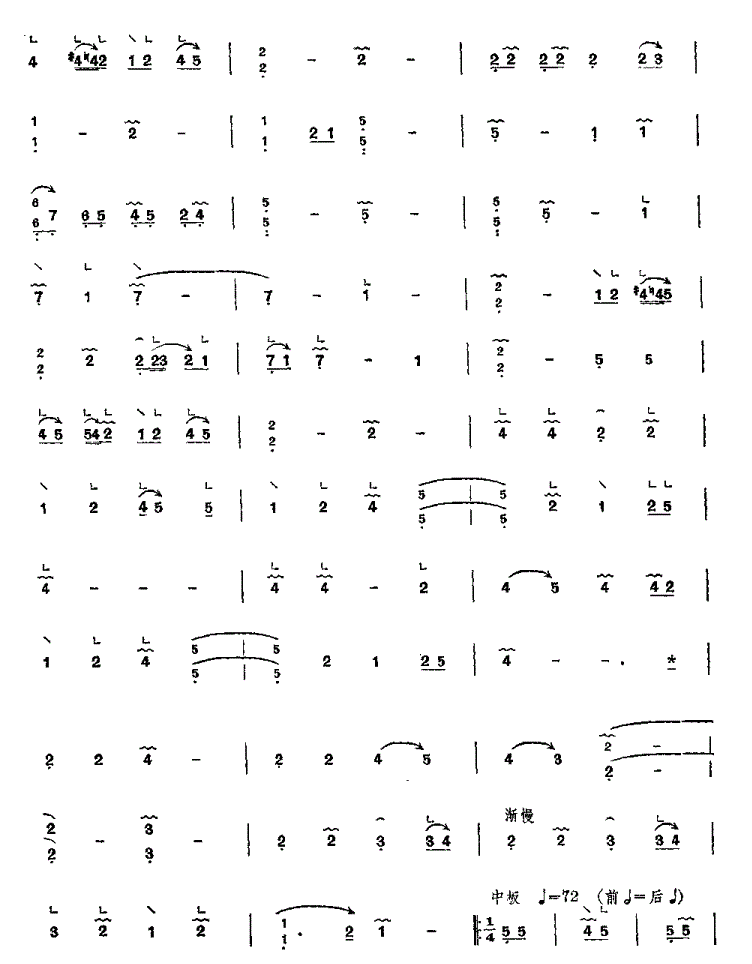 水上鸥盟古筝谱