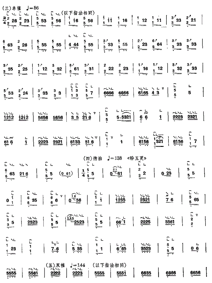 思凡古筝谱 潮州民间乐曲