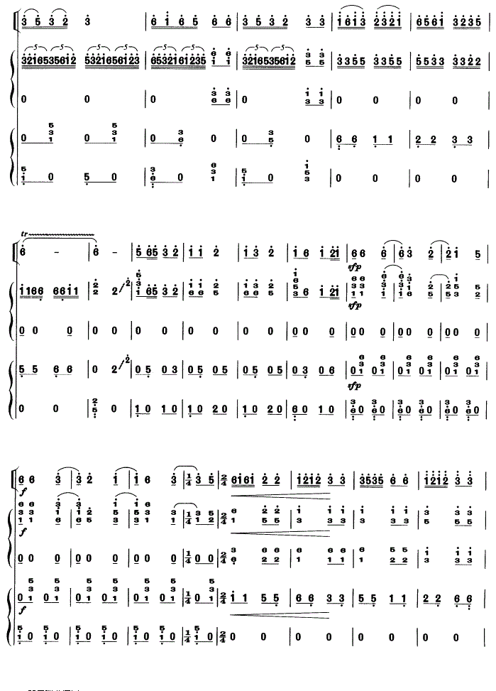 春天来了古筝谱