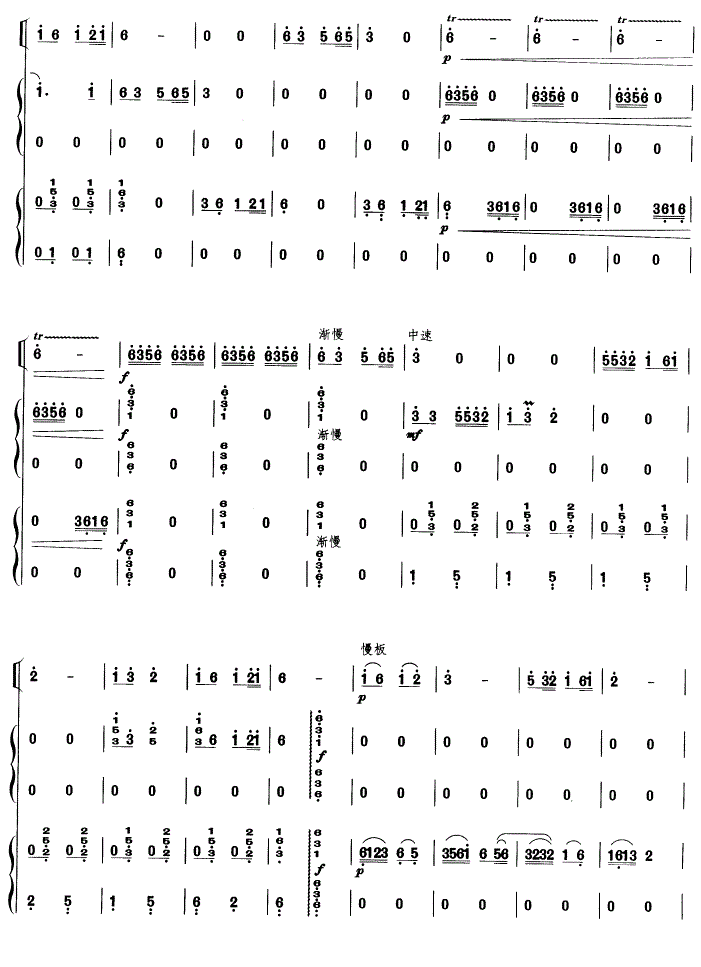 春天来了古筝谱