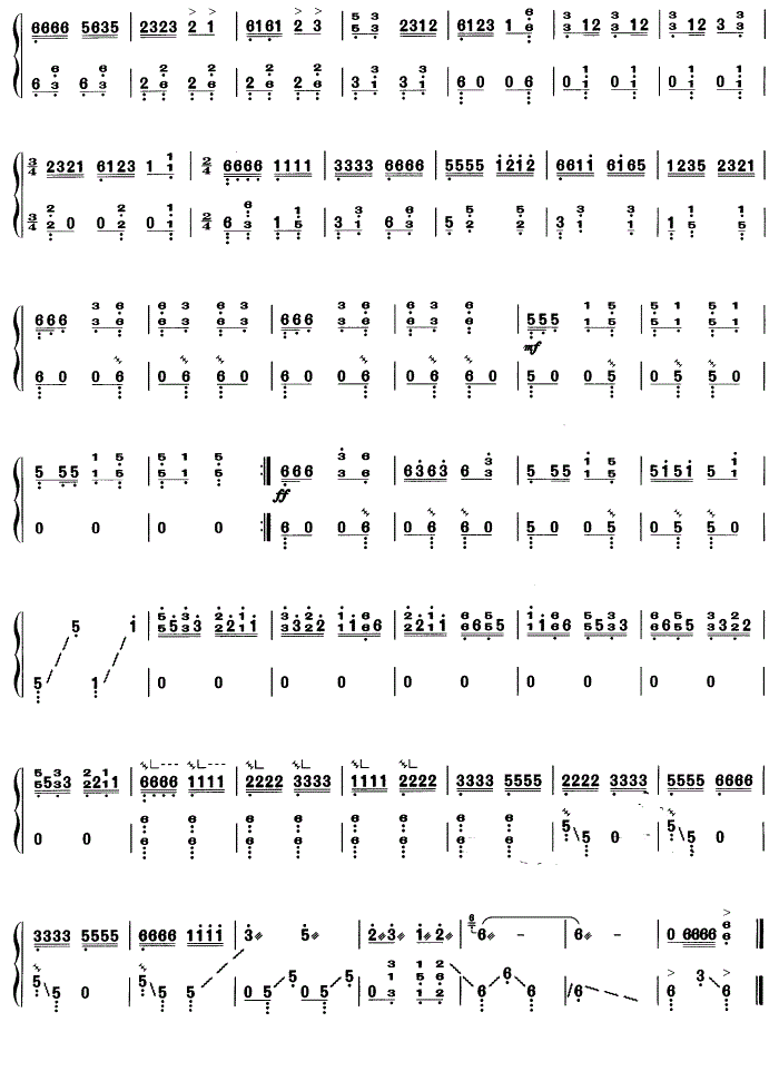 雪山春晓古筝谱