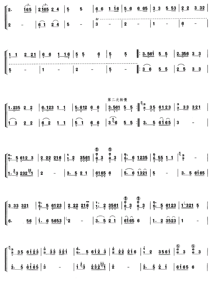 渔舟唱晚古筝谱