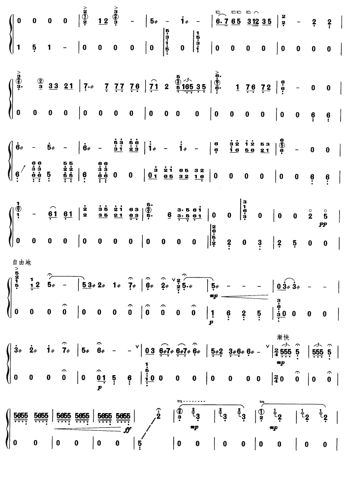 金陵怀古古筝谱