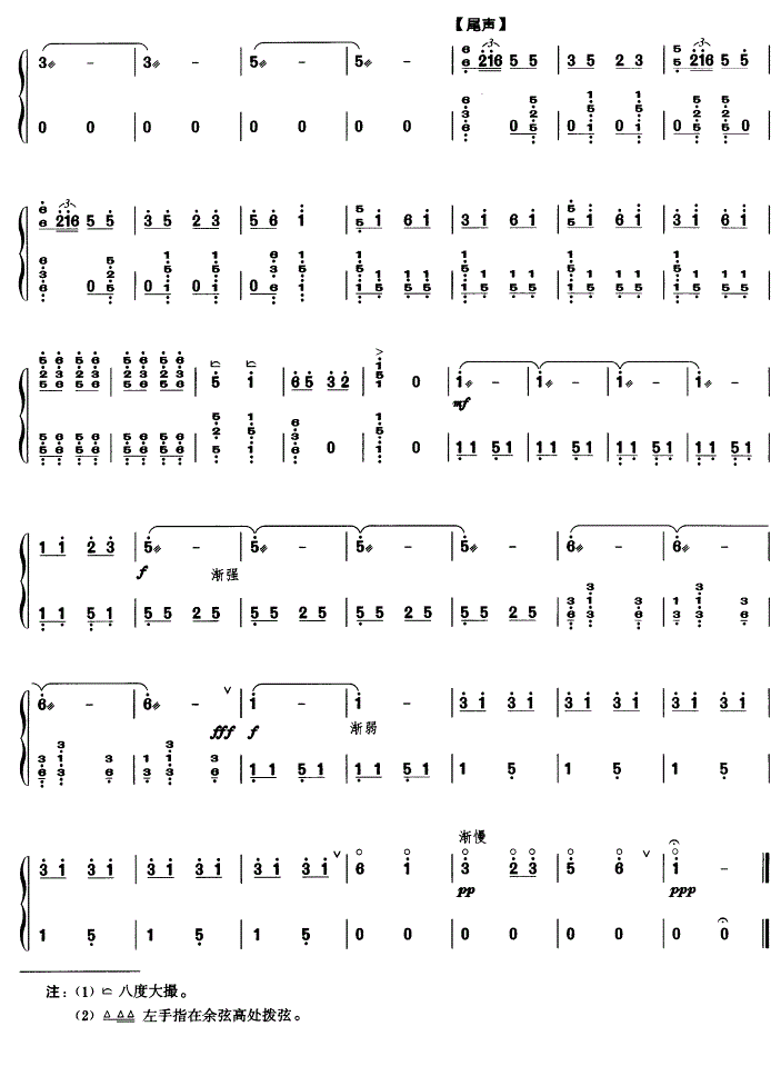 金陵怀古古筝谱