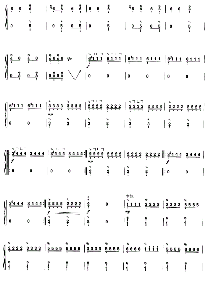 霸王卸甲古筝谱