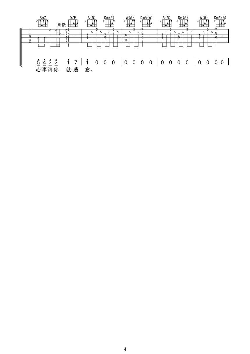 说谎吉他谱 林宥嘉