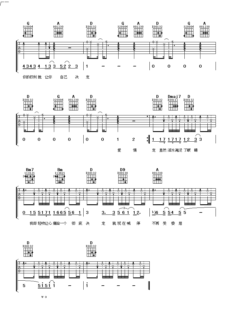 原来这才是真的你吉他谱 王心凌