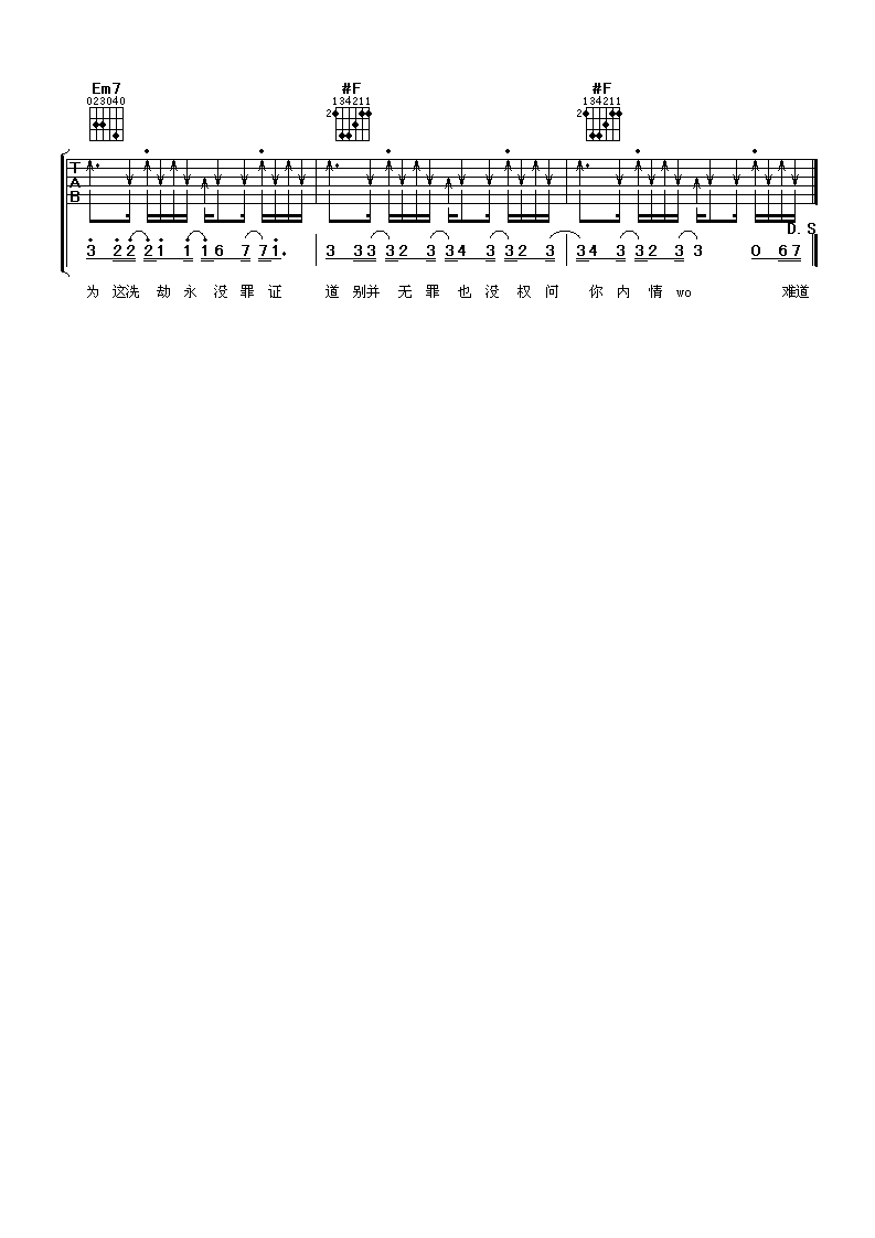 张敬轩酷爱吉他谱