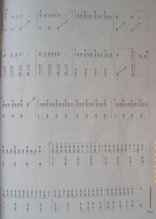 自从有了你古筝谱