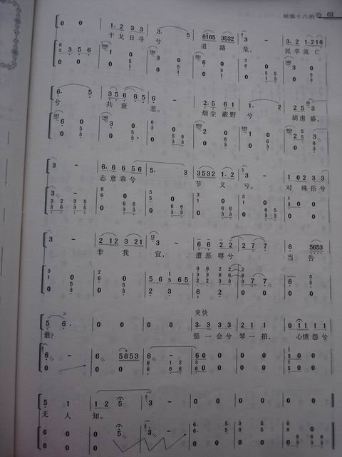 胡笳十八拍古筝谱